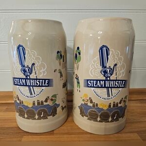 Steam Whistle Ceramic Beer Steins